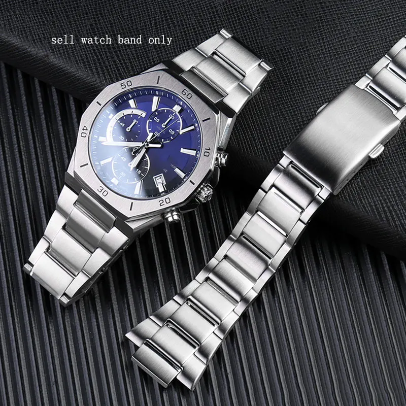 For Casio 5579 Watchband Edifice Metal Stainless steel Strap Farm Oak EFB-680 Men\'s Watch Chain Folding buckle bracelet 14mm