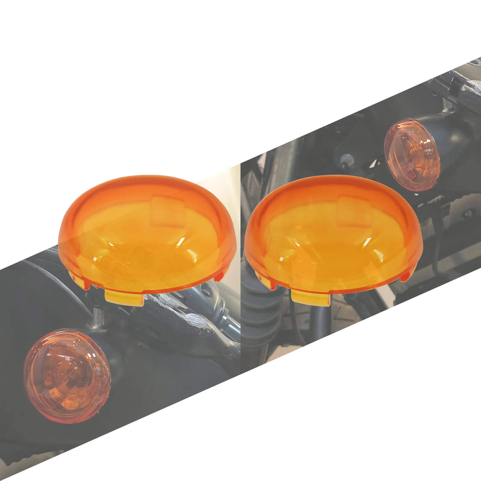 2PCS Motorcycle Front Rear Turn Signal Light Indicator Lens Cover For Harley Touring Sportster 883 1200 XL Softail Fatboy Dyna