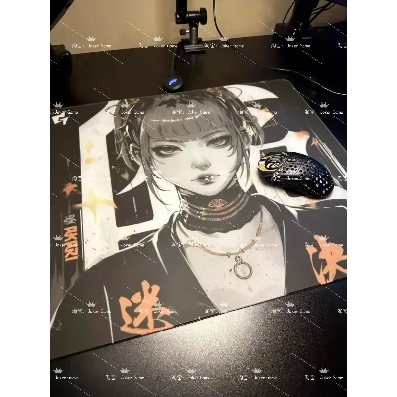 GLSSWRKA Akari Kamzei Alas Mouse Kaca FPS Gaming Edisi Salinan Kaca Tempered Alas Mouse Halus Alas Mouse Kustom Tahan Lama Hadiah