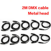 10 x Dmx Cable 2.0 m Xlr 3-Pole Male-Female For 110 Ohm Application