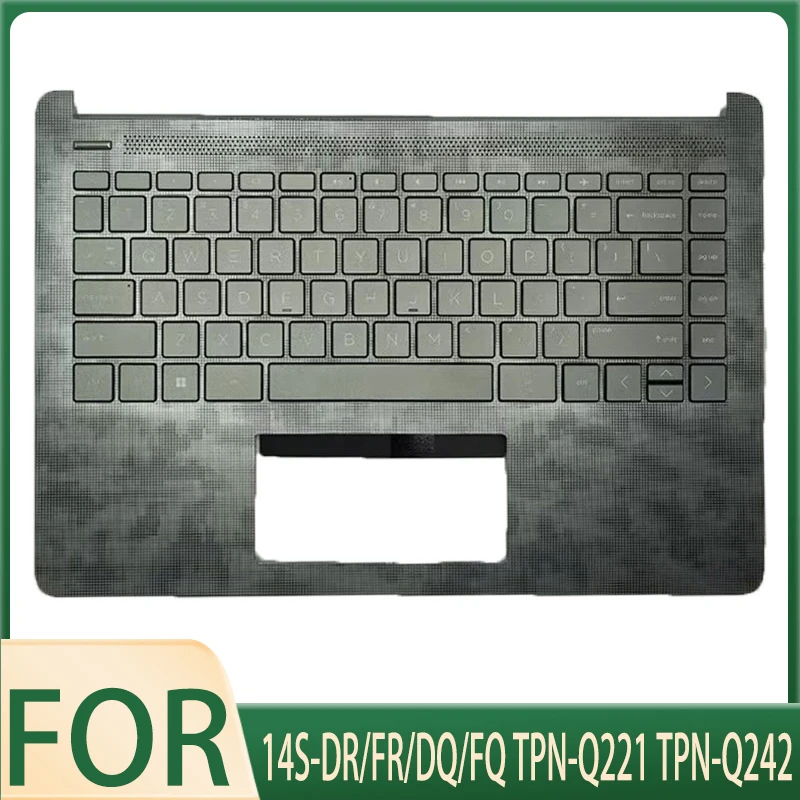 New For Pavilion 14S-DR 14S-FR 14-DQ 14-FQ TPN-Q221 TPN-Q242 Palmrest Upper Cover Case US English Laptop Backlight Keyboard