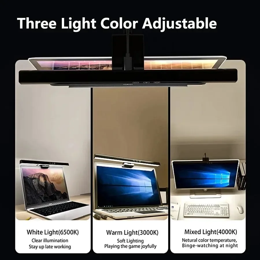 LED desk lampscreenhanginglamptable typedisplayeyeprotection lamp study work anti-reflective computer lamp hanging lamp lighting