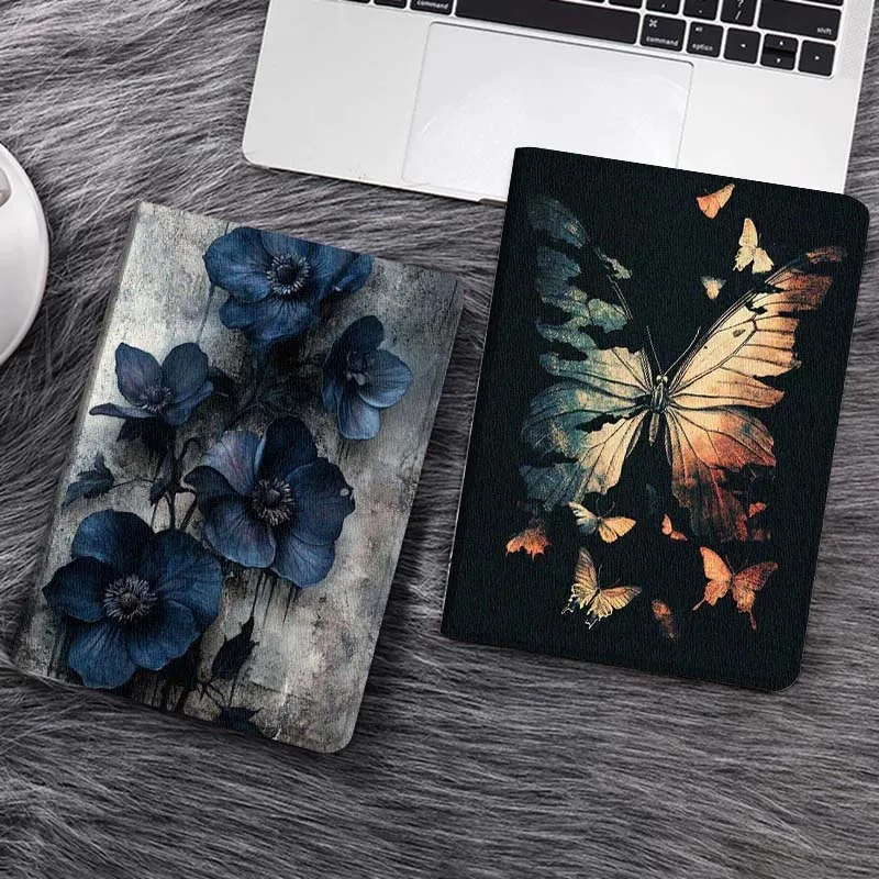 

Dark Floral Art Design Gift Tablet Case For Samsung Galaxy Tab S7 S8 S9 S10 FE Lite