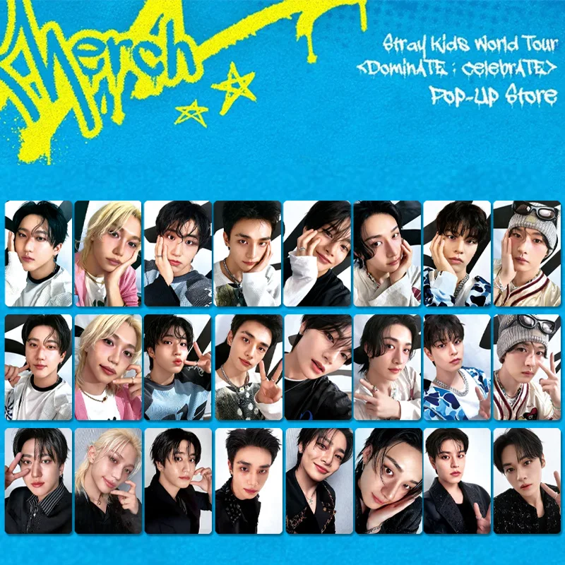 

Новая коллекционная карточка STRAY KIDS Men's Team Star World Tour «dominATE celebrate» — специальный бонус для фанатов, милый сувенир, карточка с изображением звезды.