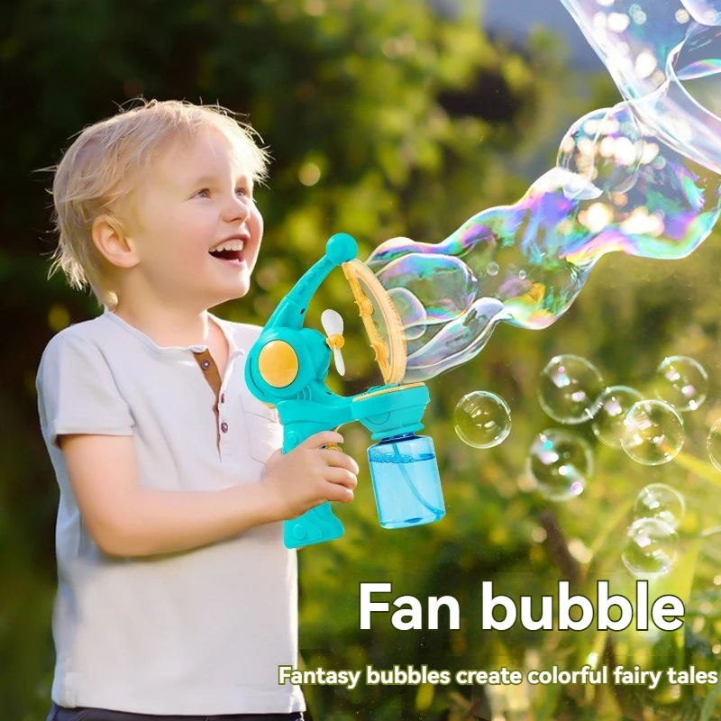 Bubble Machine Rocket Fully Automatic Blowing Electric Soap Bubble Gun Boys Girls Toys Childrens Day Gift Outdoor Party Play