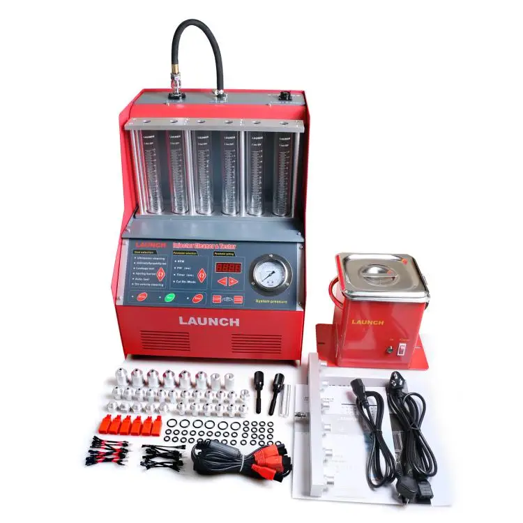 

LAUN CH CNC-602A Машина для тестирования топливных форсунок GDI Ультразвуковой очиститель Тестер Металлическая конструкция Гибкий набор инструментов для очистки