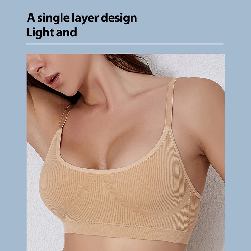 Women Tank Crop Top Seamless Underwear Female Crop Tops Sexy Lingerie Intimates Wire Free Brassiere Sleeveless Camisole