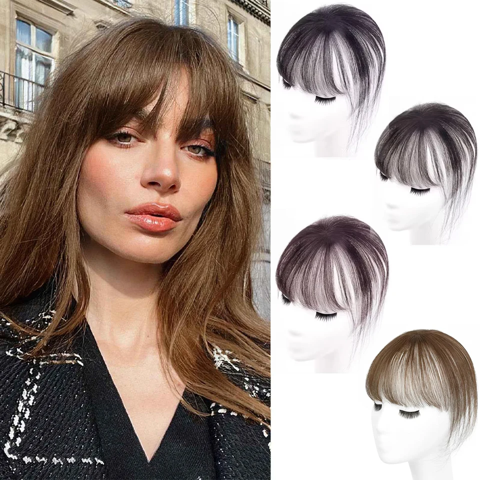 

BUQI Fake Air Bangs для наращивания волос на клипсе, искусственная челка из натуральных волос, шиньон из натуральных волос, женская челка на клипсе, стили для волос