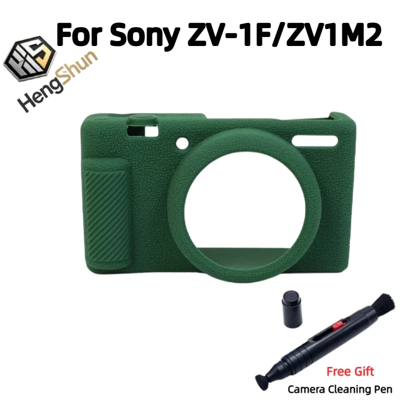 For Sony ZV‑1F ZV1M2 Camera Body Silicone Protective Case Shock‑Absorbing Anti‑Fingerprint Cover Free Gift Cleaning Pen