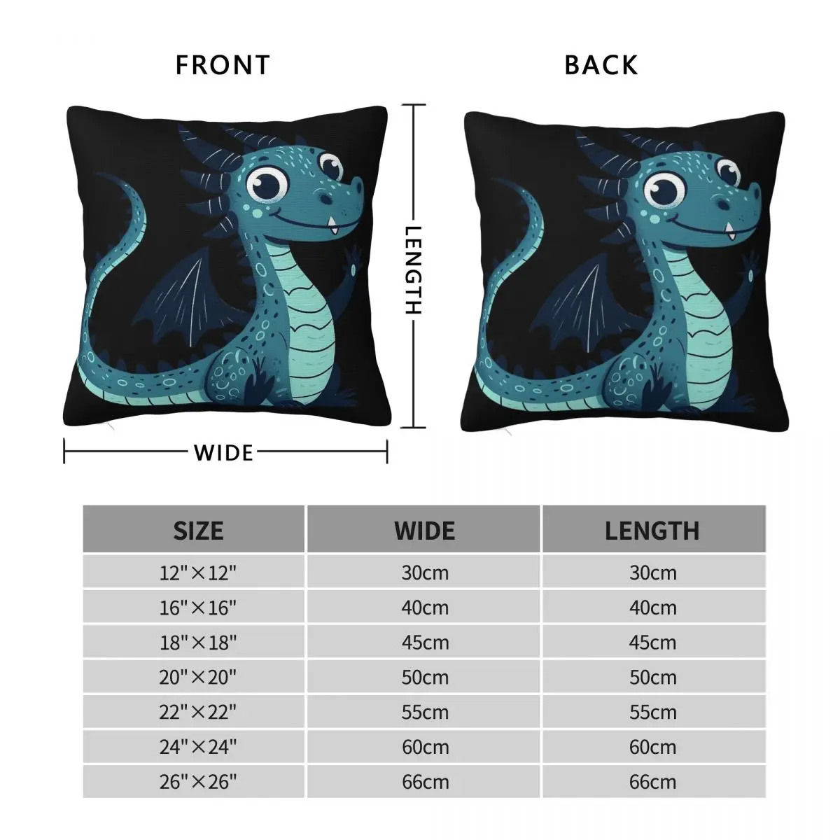 Smiling Chinese Dragon Pillowcase Polyester Linen Velvet Creative Zip Decor Pillow Case Home Cushion Cover