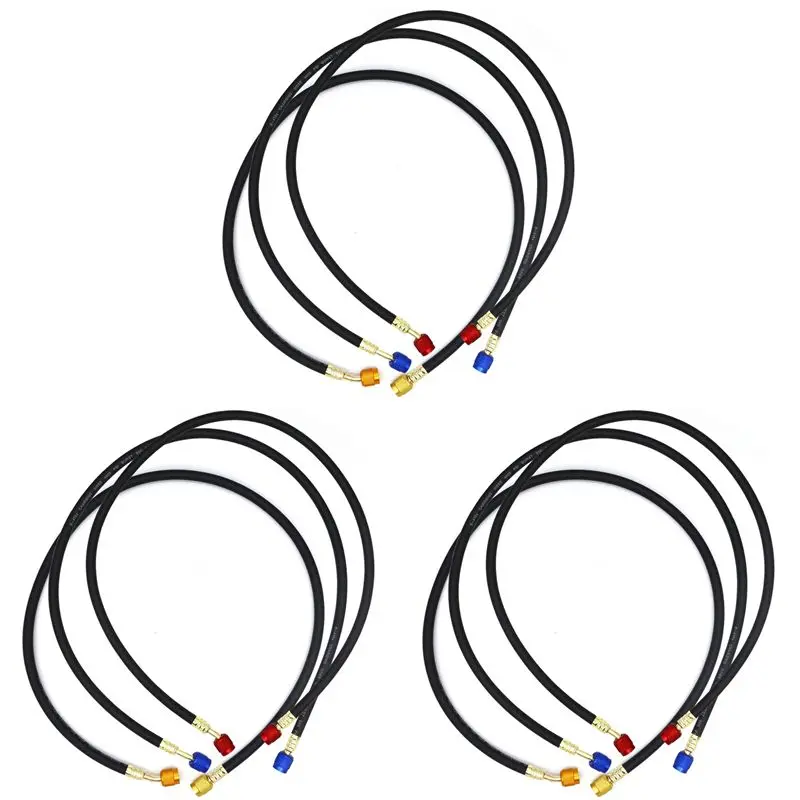 

9X R410A 1/4 Inch SAE Charging Hose Set HVAC Air Condition Refrigerant Charging Hoses For R410A R22 R134A-A08Q