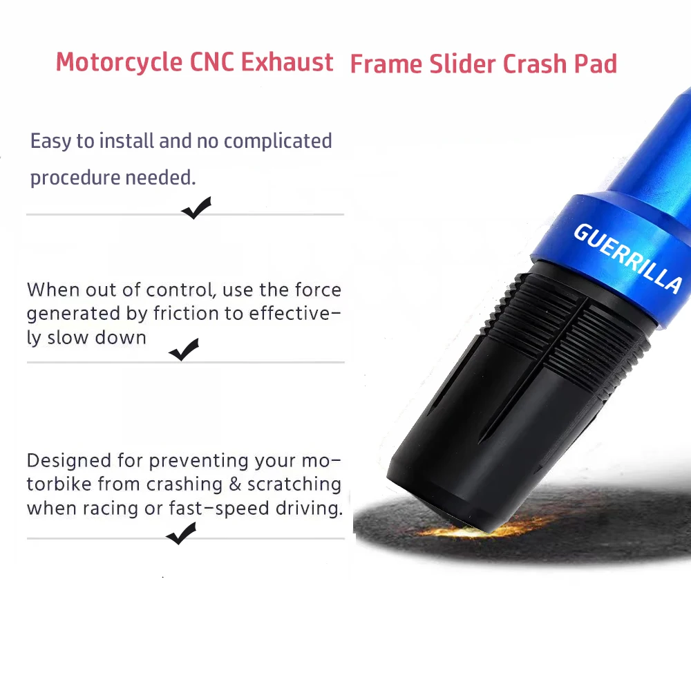 For Motorcycle CNC Exhaust Frame Slider Crash Pad Protector Falling Protector GUERRILLA 450 guerrilla 450