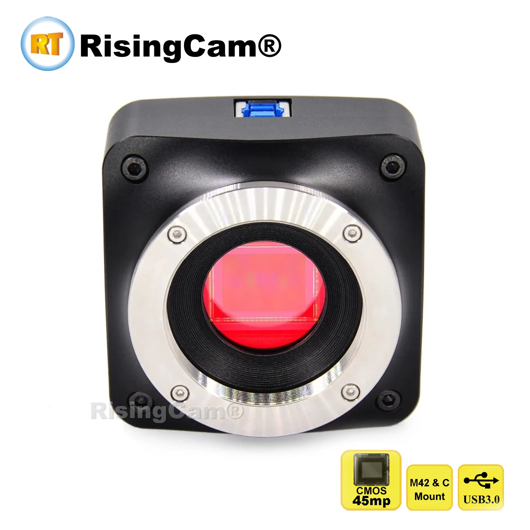RisingCam High resolution 45mp imx294 1.4inch CMOS sensor USB3.0 digital microscope Camera for trinocular brightfield microscope