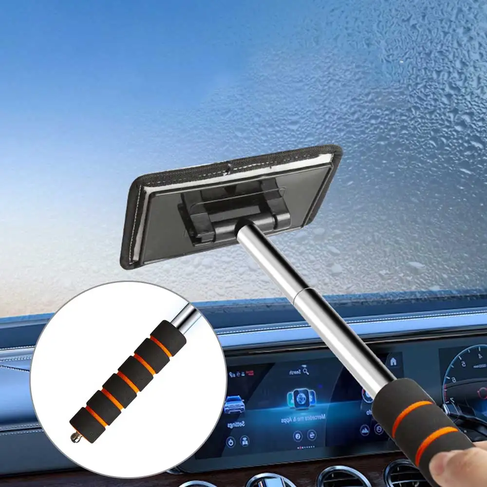 

Auto Front Windshield Defogging Brush Telescopic Long Handle Multifunctional Auto Window Glass Clean Brush Dust Remover Tool