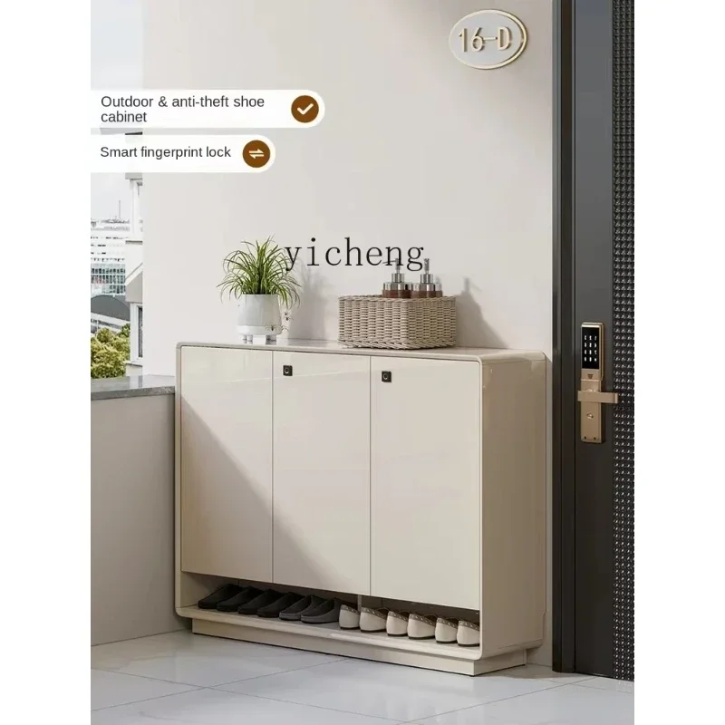 TQH door with lock shoe cabinet household door cabinet corridor shoe large capacity outdoor aisle shoe cabinet