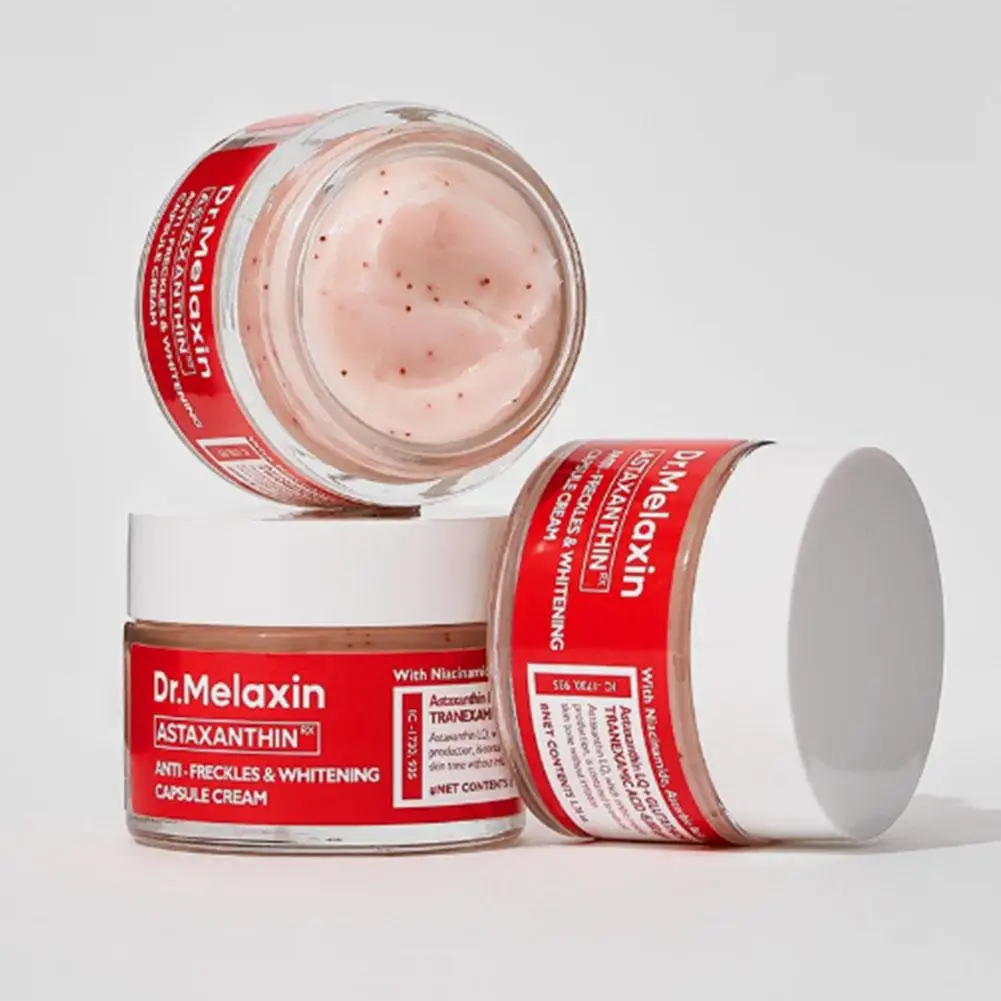 كريم كبسولة تبييض البقع من أستازانتين الكوري من دكتور ميلاكسين 6000x فيتامين C مضاد للأكسدة منعش ومرطب للعناية بالبشرة