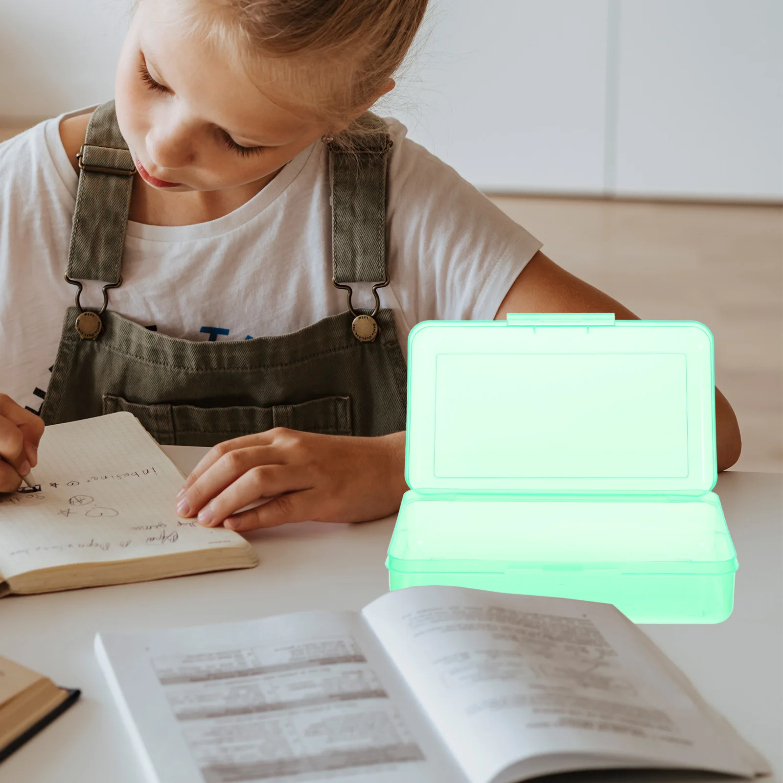 

Large Capacity Plastic Pencil Case Durable Portable Stationery Storage Box Pen Organizer Sketch Pencil Storage Container