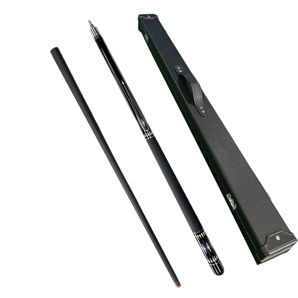 

Factory Supply 1/2 Split 13MM Leather Head Carbon Fiber Pool Cue With Smooth Feel and Strong Hitting Feeling