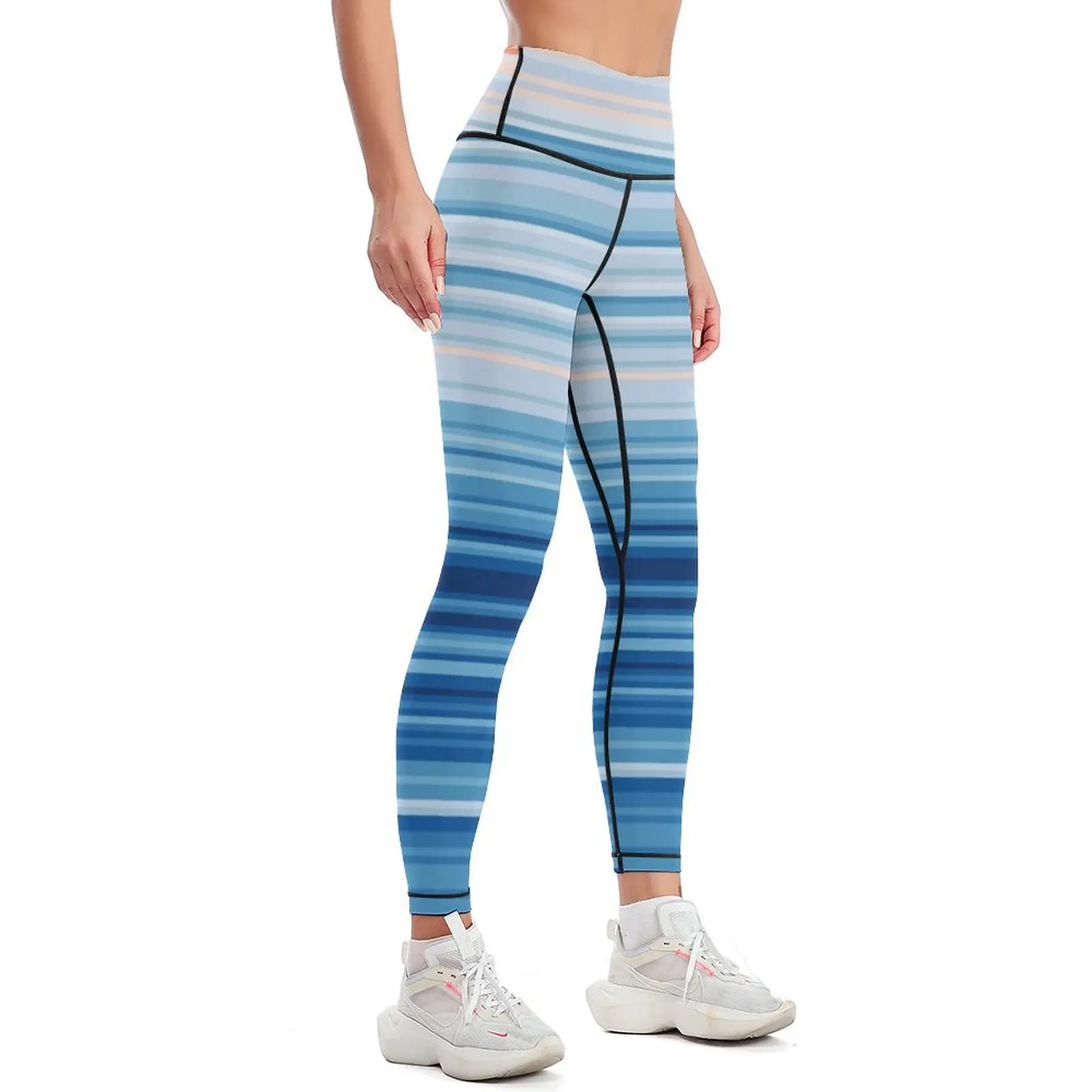 Climate Change Stripes Leggings Female legging pants gym wear Fitness woman Womens Leggings