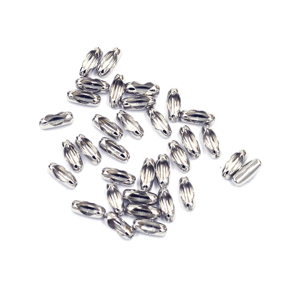 

25000 шт., серебряные застежки-коннекторы, подходят для 2 мм, шариковая цепочка, фурнитура для ювелирных изделий, оптовая продажа, 7x3 мм