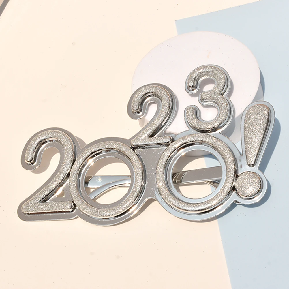 

4 Pcs Photo Props Glasses Fashionable New Years Eve Party Eyewear Funny Number Eyeglass Happy Eyeglasses