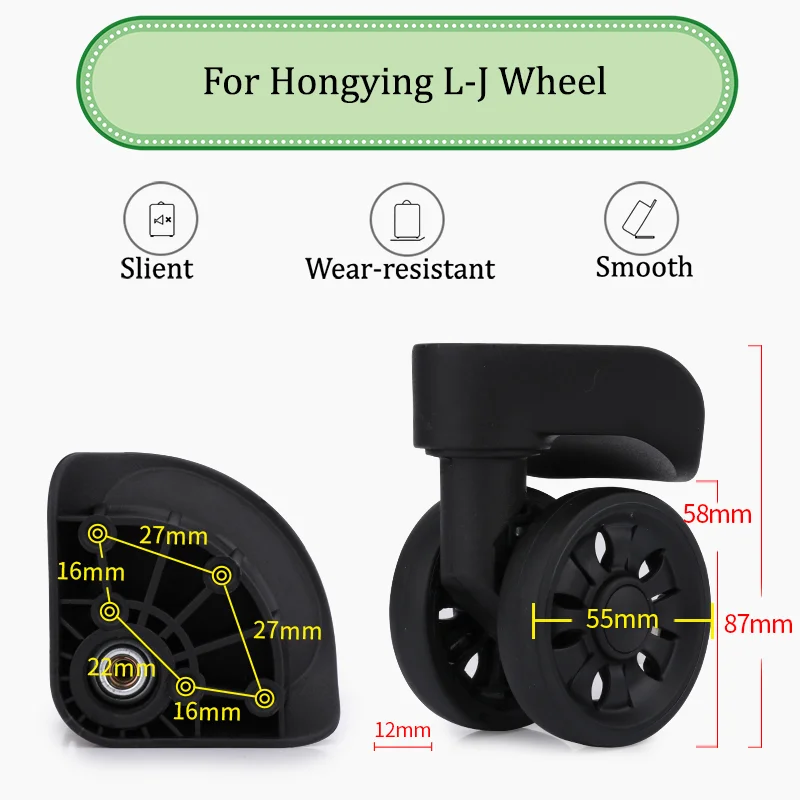 

Suitable For Hongying L-J Universal Wheel Trolley Case Wheel Replacement Luggage Pulley Sliding Casters Wear-resistant Repair