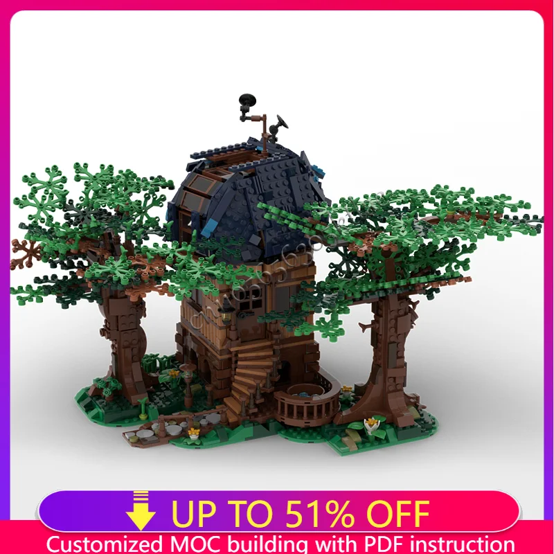 

1928 PCS The Observatory Modular Building Blocks Forest Style Architecture Model Display Decoration Toys For Kids Assembly Gifts