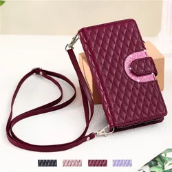 14 13 12S Ultra 12T 12X Cover for Xiaomi 15 14T 14 13T Pro Capa for Xiaomi 13 12 Lite Long Hanging Rope Flip Wallet Phone Cases