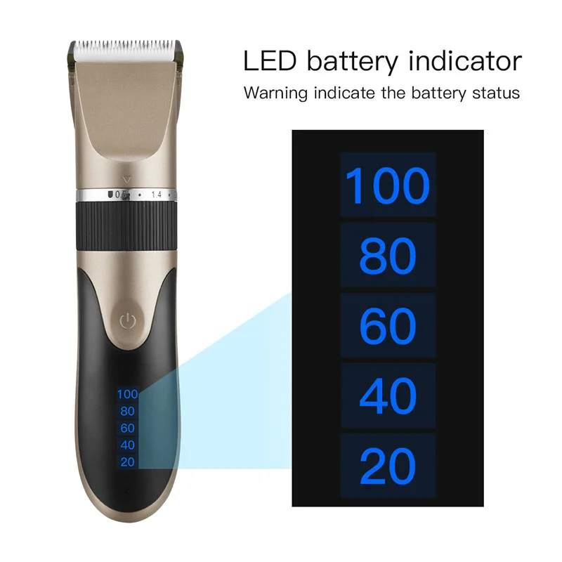 Hair Clipper Electric For Men and Kids Professional Barber Grade Beard Trimmer Low Noise Cordless Rechargeable Hair Styling image 5