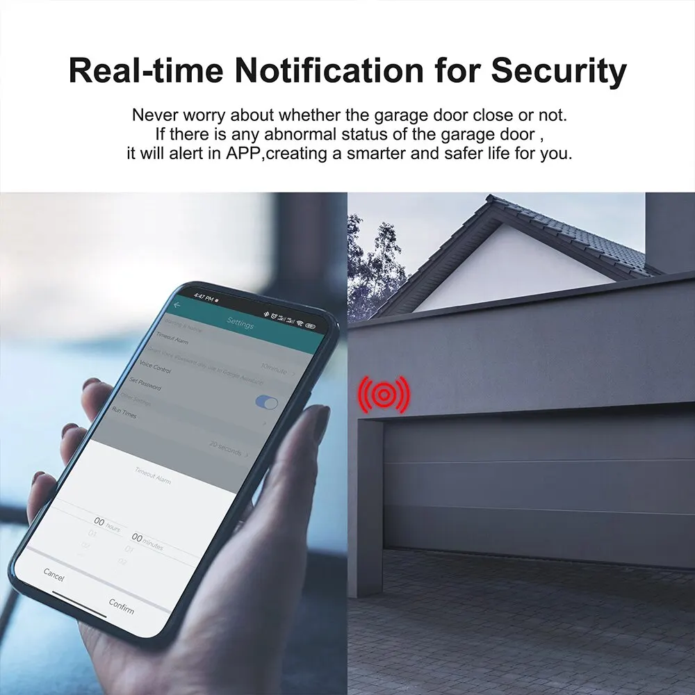 WiFi Tuya Smart Garage Door Switch Door Opening Smart Life APP Controller chiusura del telecomando per Alexa Google Home