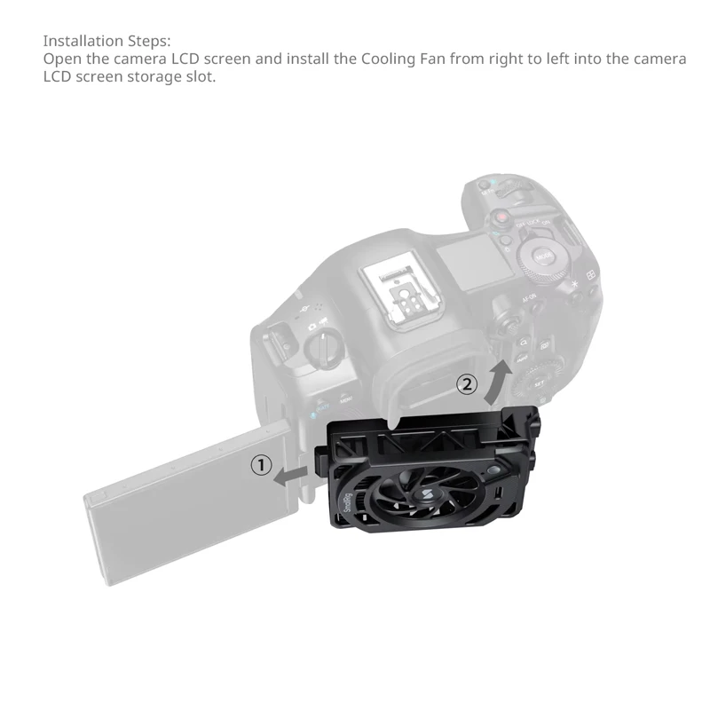 Wentylator chłodzący SmallRig do aparatu Canon EOS R5 Mark II i R5 Szybki wentylator z regulacją prędkości do Sony A6700/FX30/ZV-E10/A7C 5063