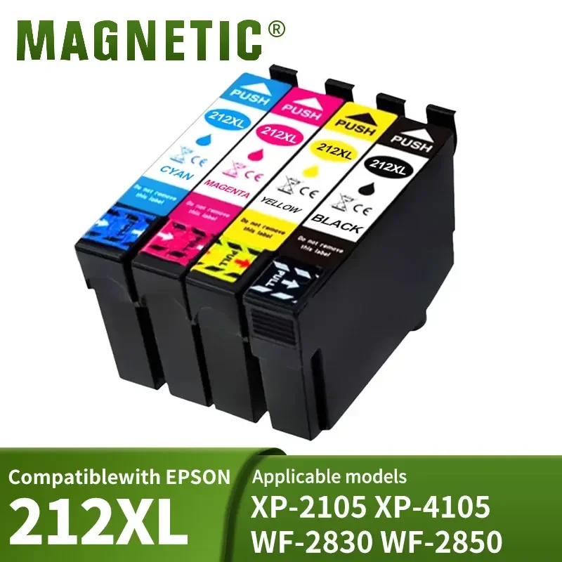 212 212XL Remanufactured Ink Cartridge for Epson T212XL T212 XL to Use with Expression XP-4100 XP-4105 Workforce WF-2830 WF-2850