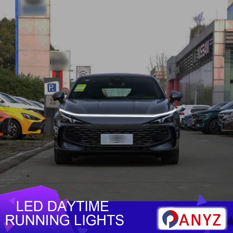 

FOR MG4 mg5 mg hs mg4ev LED Daytime Running Light Scan Starting Car Hood DRL Guide Decorative Ambient Lamp 12V