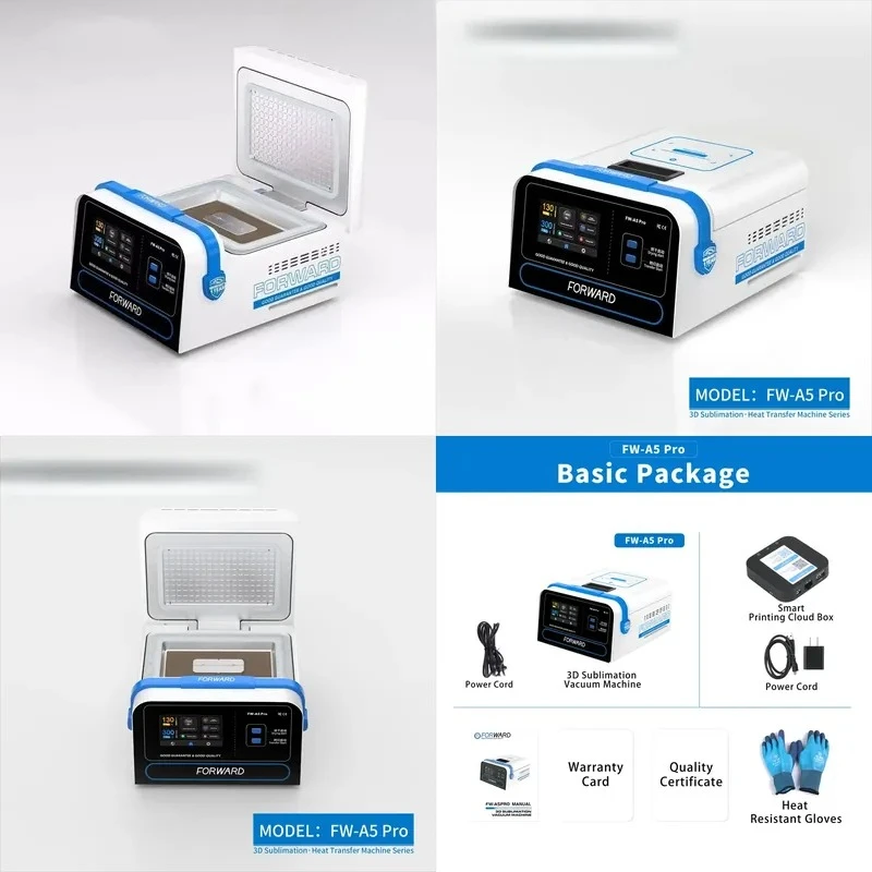 2026for 2026FORWARD FW-A5 Pro New 3D Sublimation Phone Case Machine Mobile Cover Printing Machine Built-in Drying Box For DIY