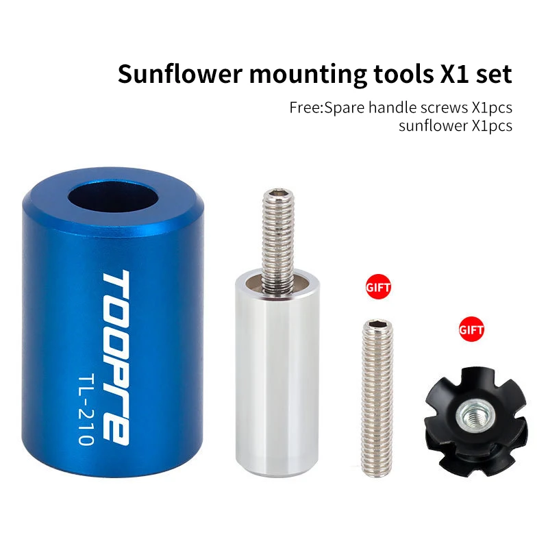 TOOPRE Fork Sunflower Mounting Upper 28.6mm OD Fork Driver Tool MTB Device Repair Headset Star Nuts Setting Installer Tool