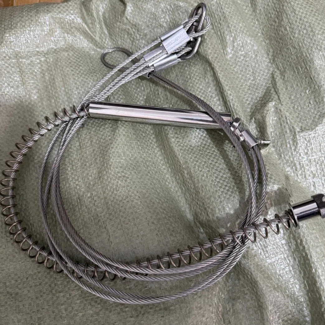 1PC Two Section Double Steel Wire Stronger Spring Replacement With Nuts Wire Rope For the Wild Boar Trap Fox Trap Rabbit Trap