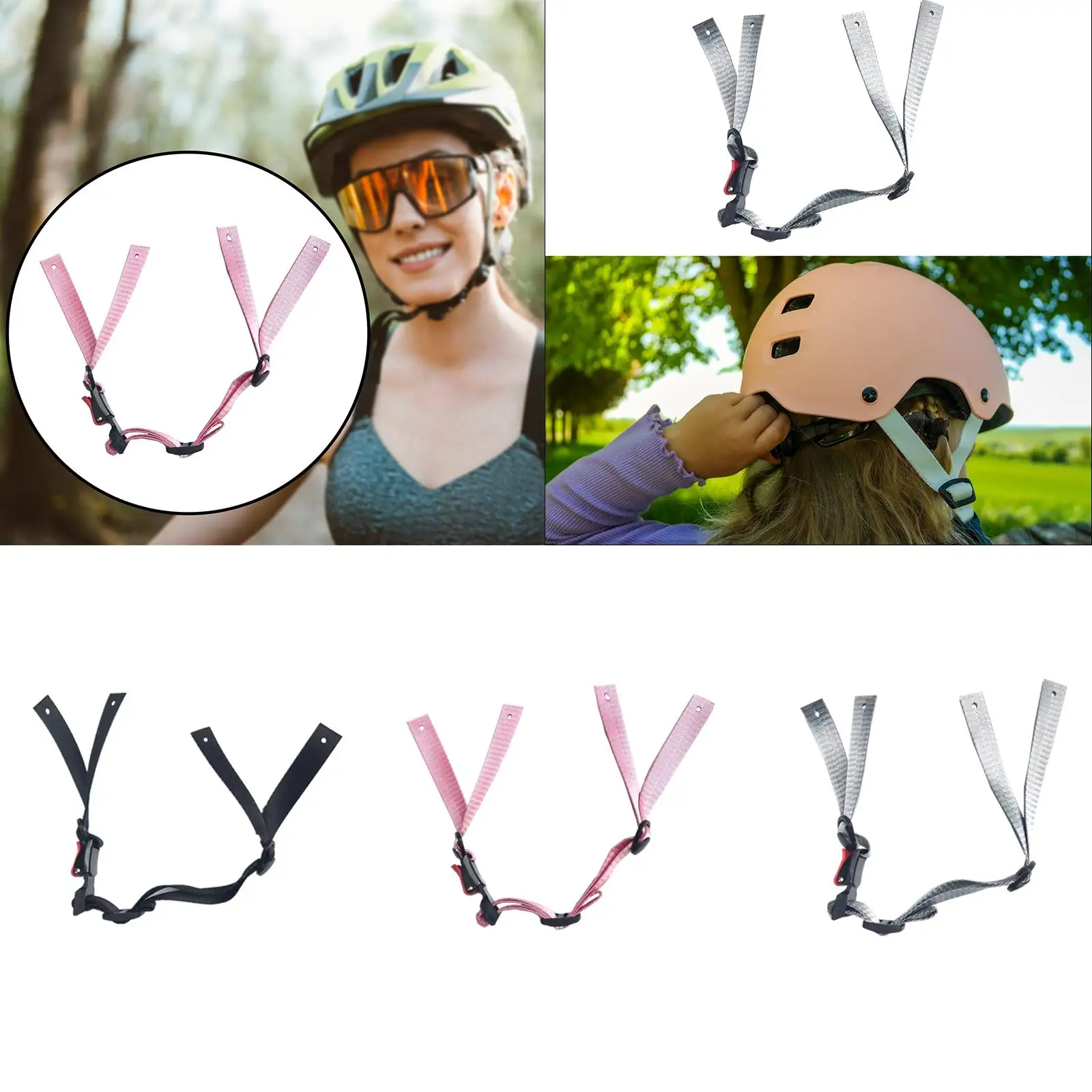 Replacement helmet chin strap for most hard shell helmets. C