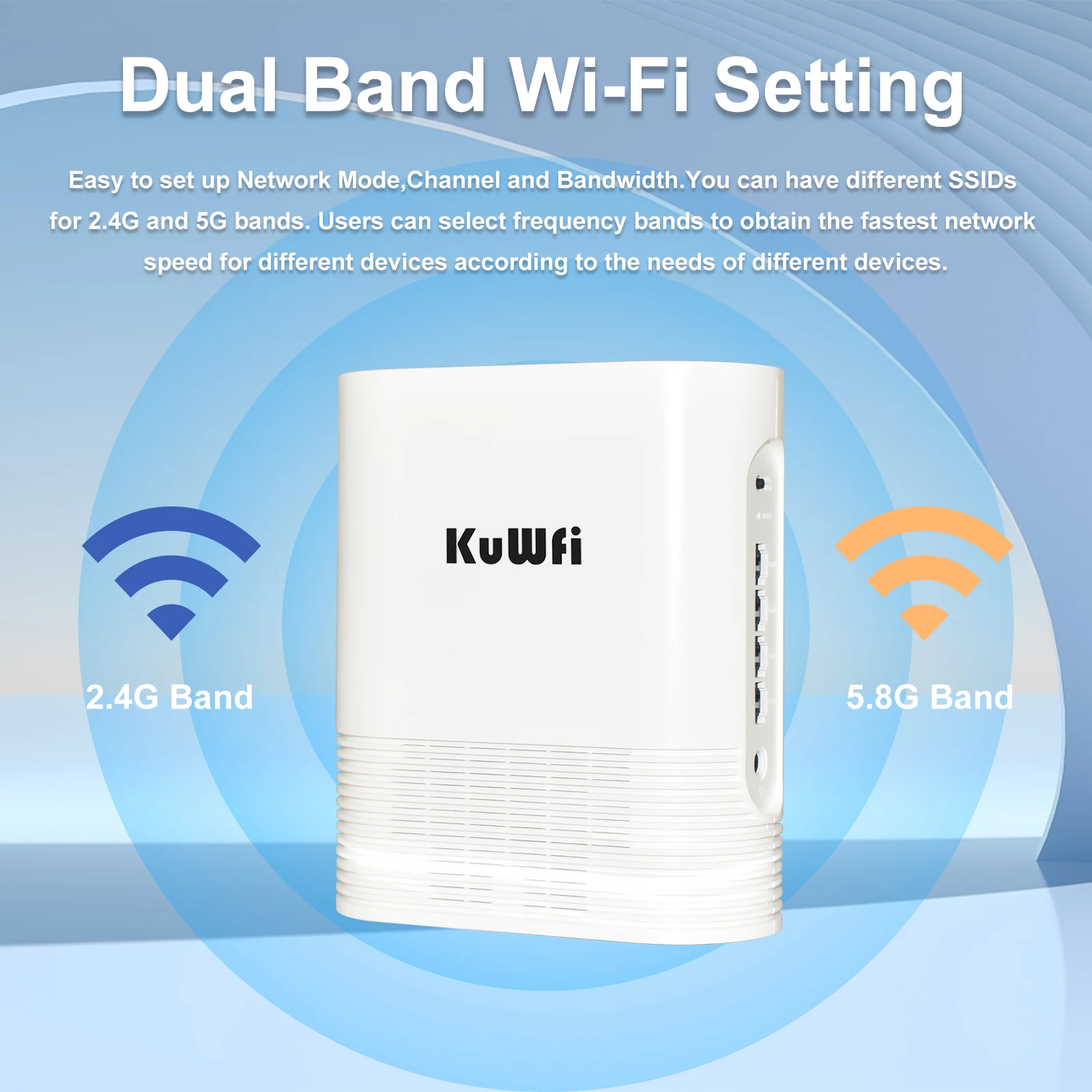 Imagem -03 - Roteador Wifi 2.4g 5g Banda Dupla sem Fio Rede Gigabit Extensor Repetidor Malha Suporte 128 Usuários Ax3000 Kuwfi-ax3000