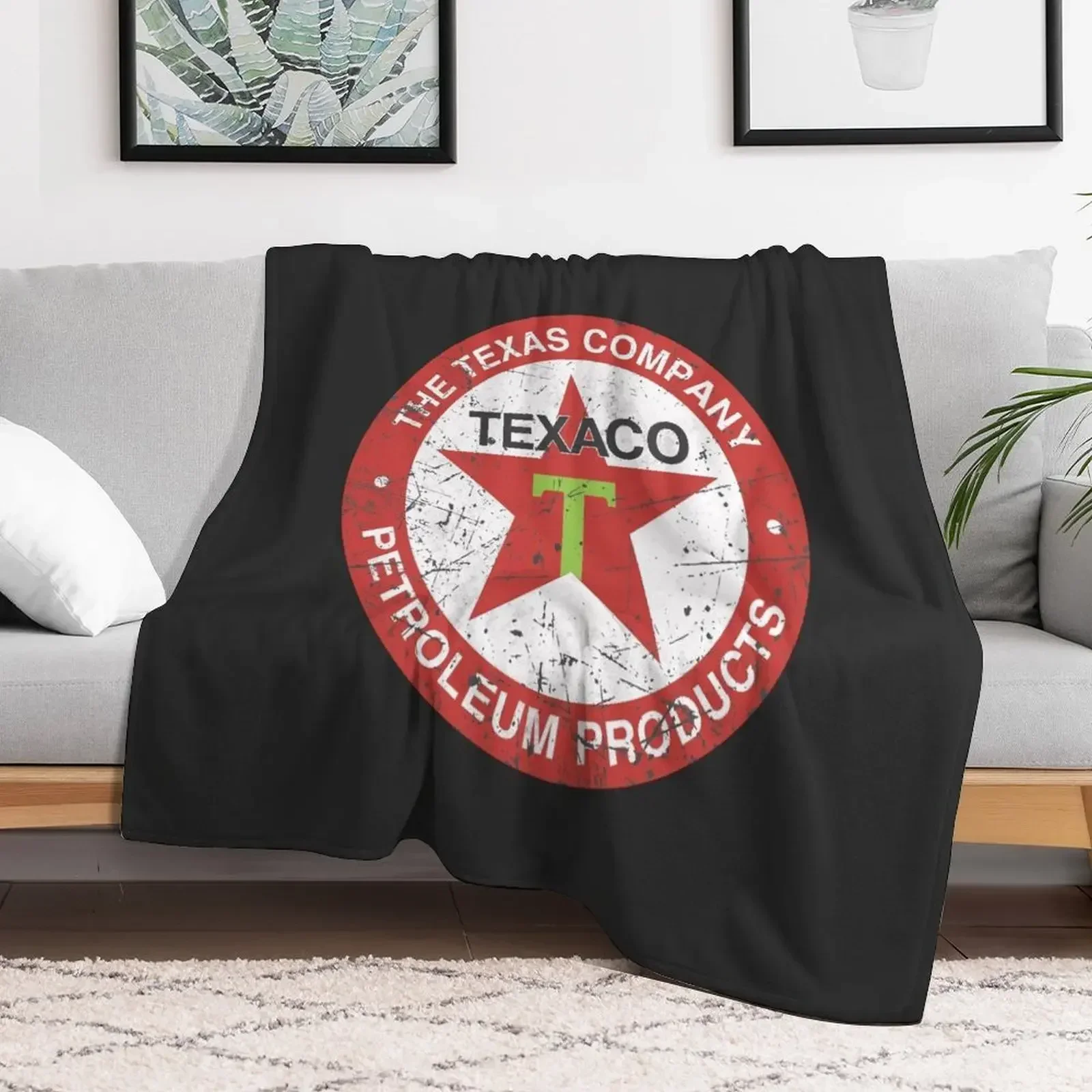 Texaco Oil Company Vintage Classic Throw Blanket Thin anime Plaid on the sofa Blankets