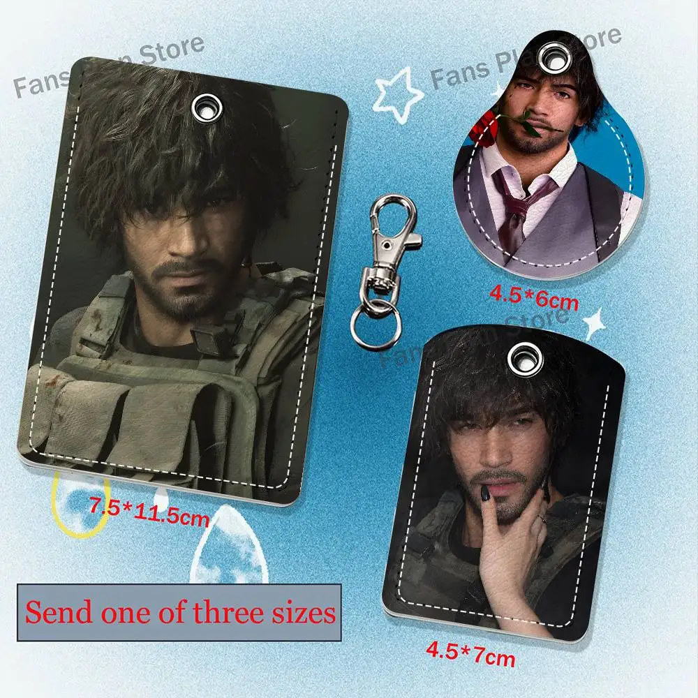 R-Resident E-Evil Carlos Oliveira Holder Keychain Air Tag Bank Business Work Card Holder Student Card Protective Case Bus Card