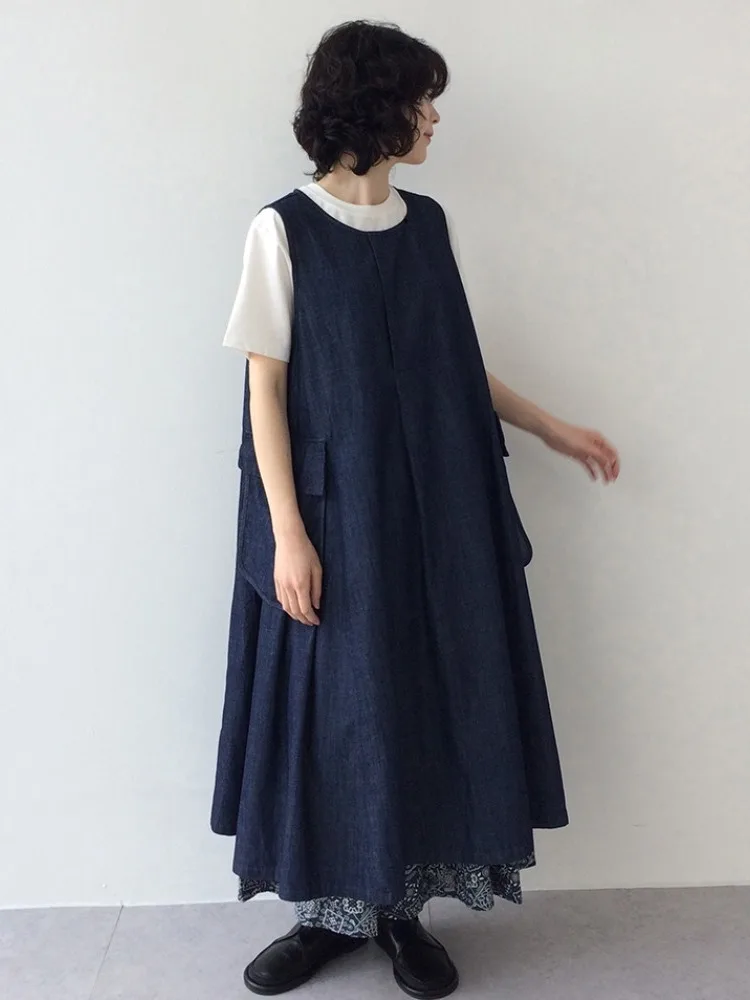 Lose Jeansweste Dr. Damen Sommer 2025, erschwingliches, faules Schichtungsdesign, A-Linien-Rock, koreanischer Stil, lässig, Ele Dr