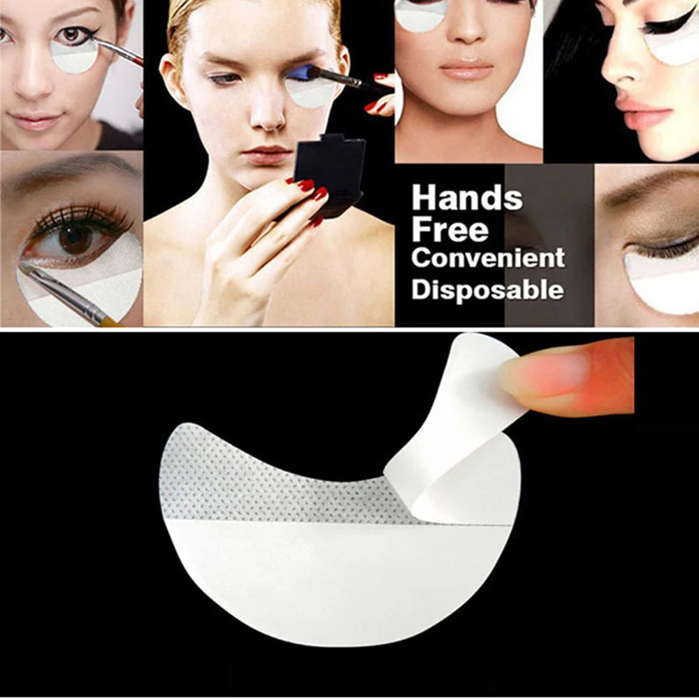 20-50pcs Disposable Eyeliner Shield Eyeshadow Shields Protector Pads Lint Free Patch False Eyelash Extension Eye Makeup Stencils