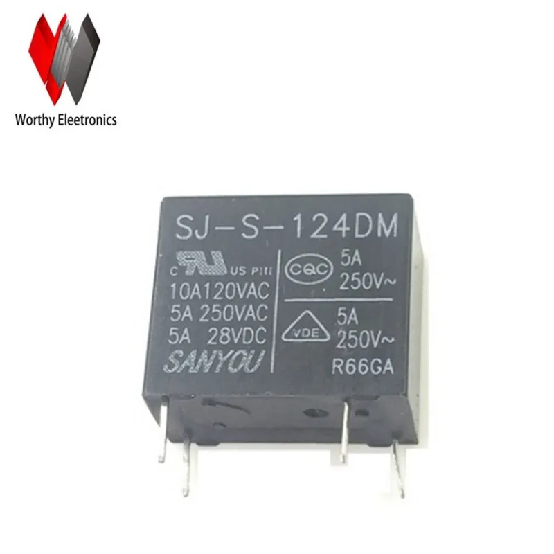 

Free shiping wholesale 10pcs/lot relay SJ-S-124DM