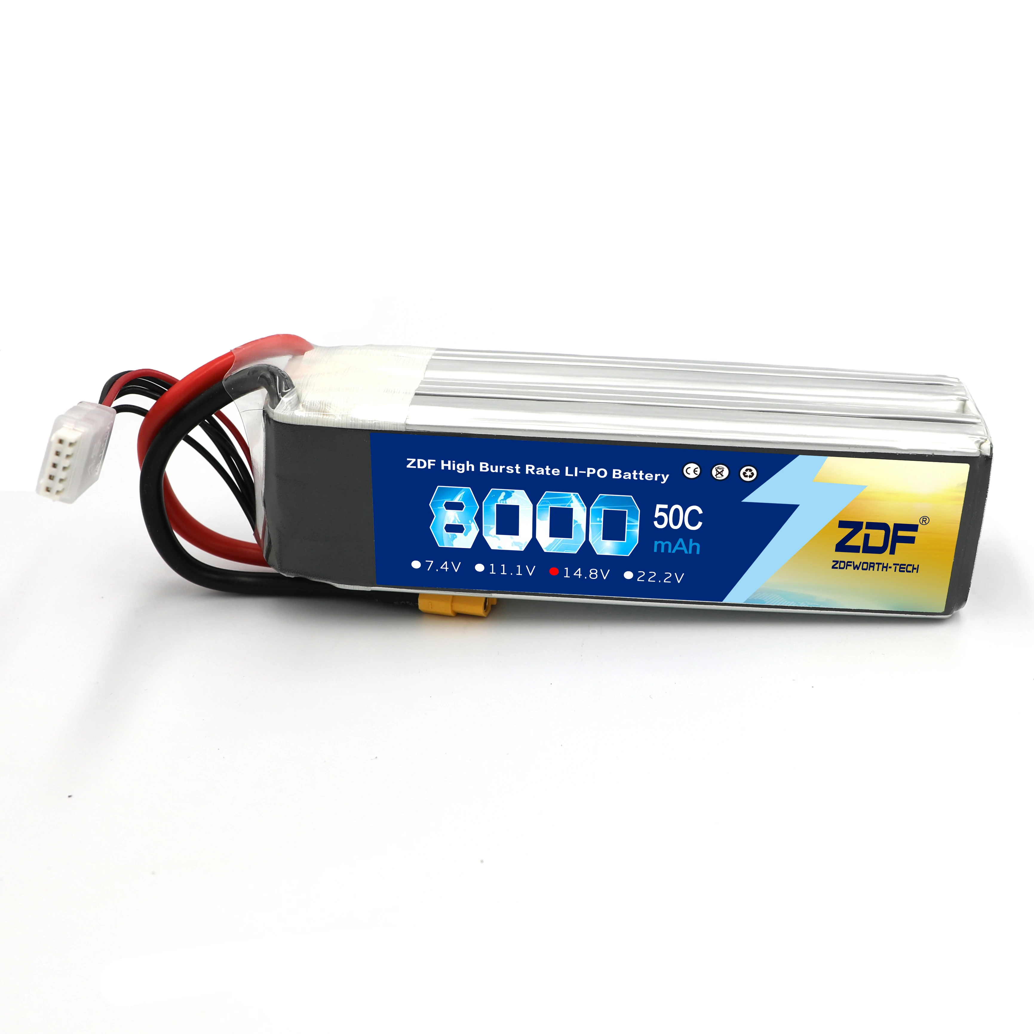 ZDF 4S bateria Lipo 14.8V 50C max 100C 8000mAh RC bateria z XT60 TRX EC5 XT90 wtyczka dla RC samochodów ciężarowych Truggy Racing Hobby części