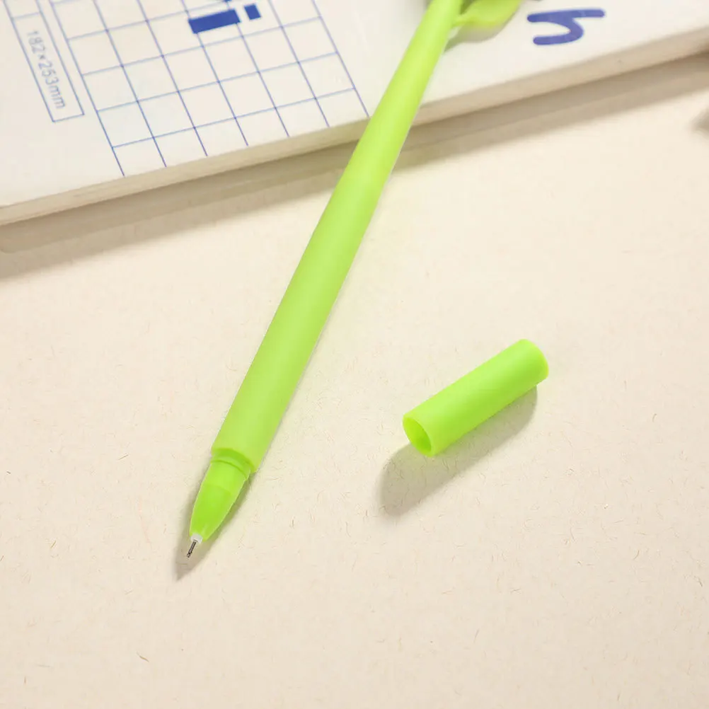 

6Pcs Sunflower Gel Pen Set Silicone Cute Smooth Writing Office Student Cartoon Sign Pens Portable Pens Pen Students Stationery