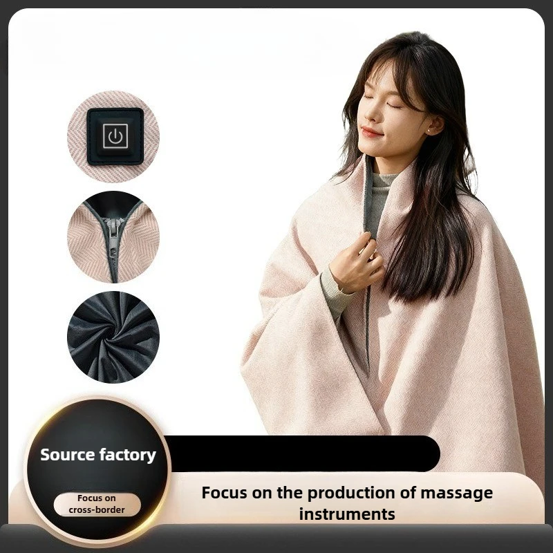 

Cross-border hot sale Electric heating Outdoor shawl USB charging blanket Office warm body heating blanket