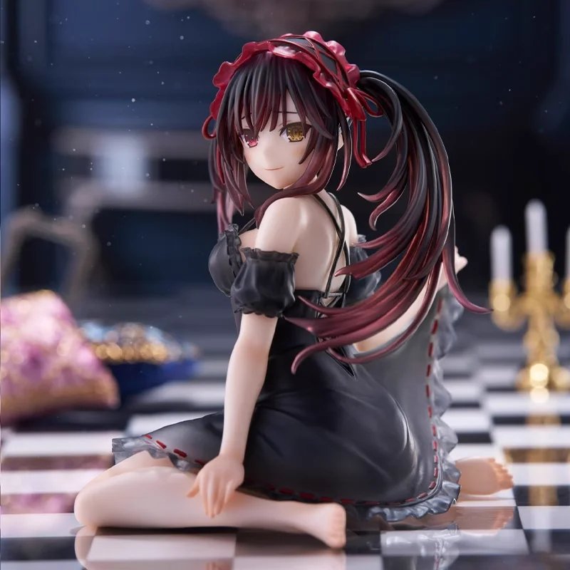 Em estoque original taito desktop bonito data um ao vivo tokisaki kurumi pijamas anime figura modelo coleção ornamentos de mesa