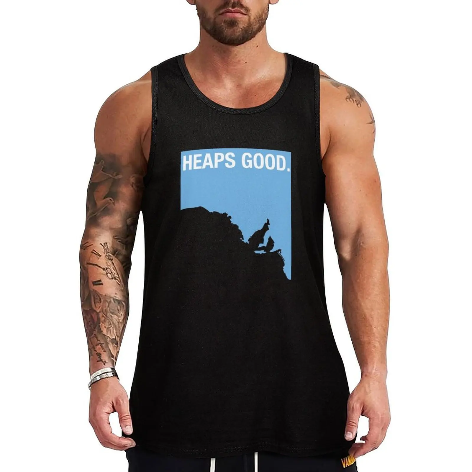 

australian fans good Tank Top Men's summer vest Men's t-shirt gym accessories man