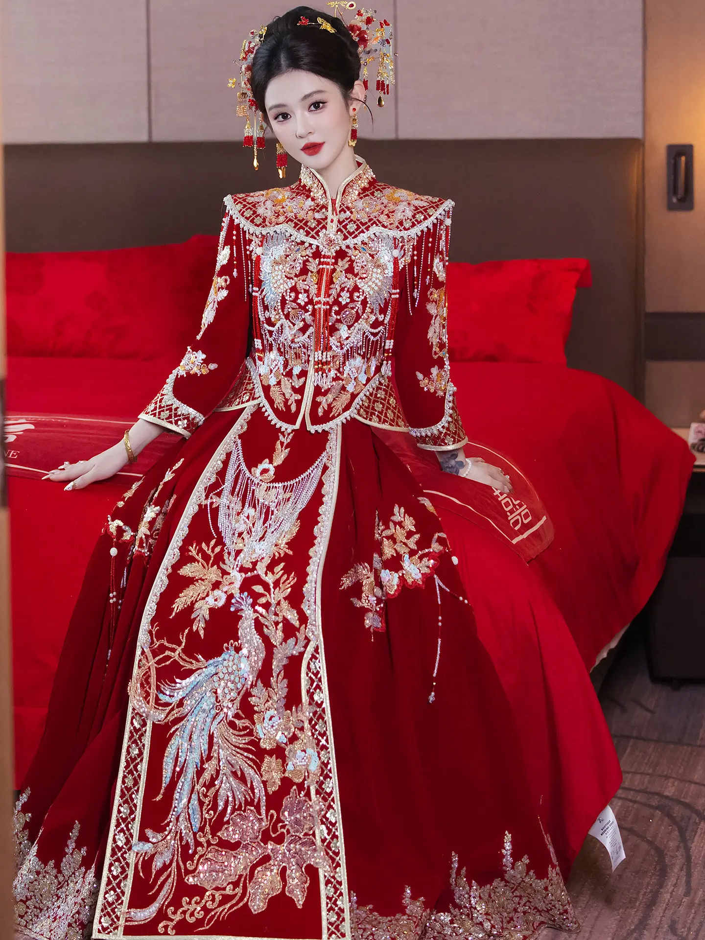 Embroidery Wedding - Women Luxury Red Xiuhe Suit 2026