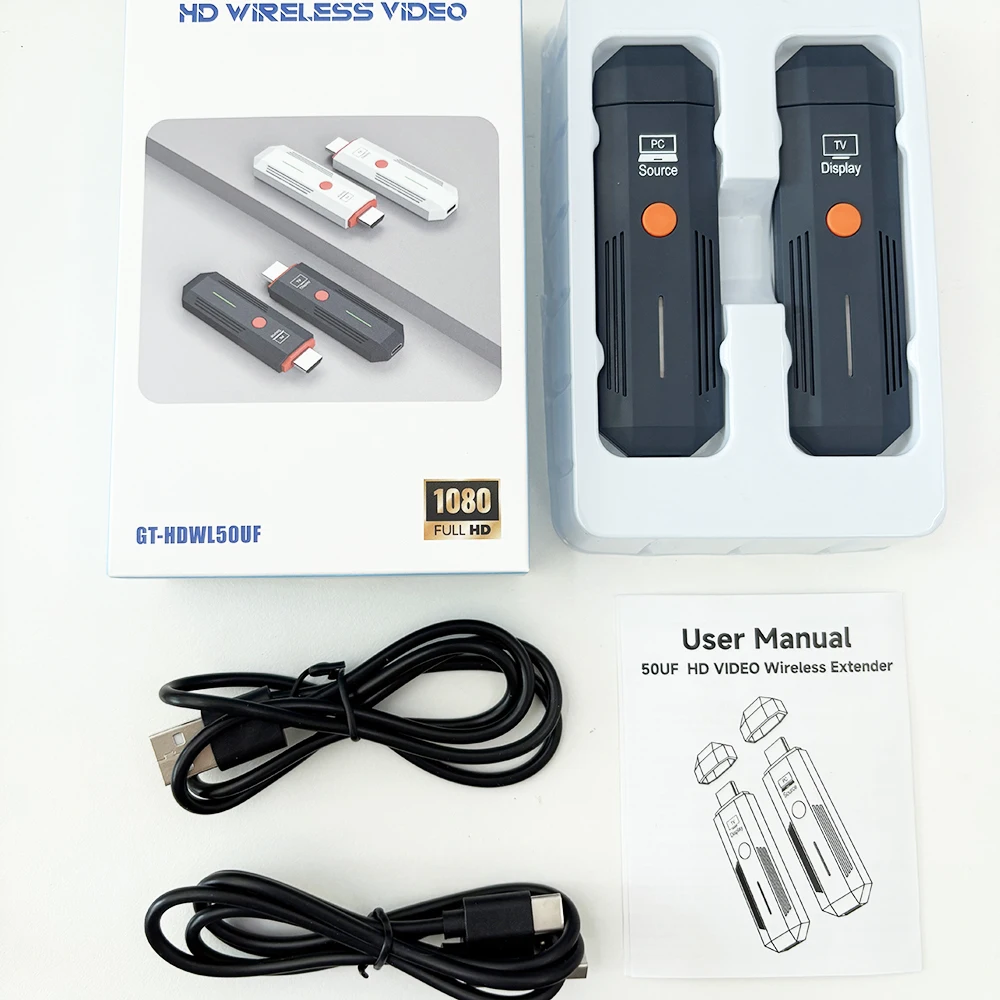 

50M 1080P HDMI-Compatible Video TV Stick Display Wireless Transmission Transmitter Receiver Extender For Laptop Camera PC to TV